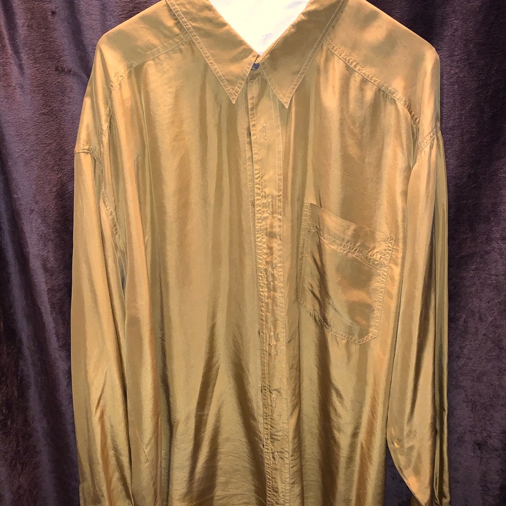 100% silk dress shirt